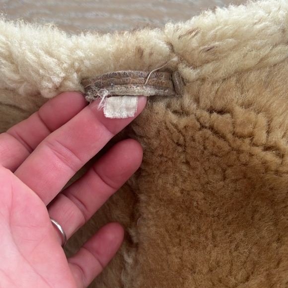 Vintage The Sheepskin Trader Shearling Lambskin Rancher coat jacket Small 4 6 - Picture 9 of 15